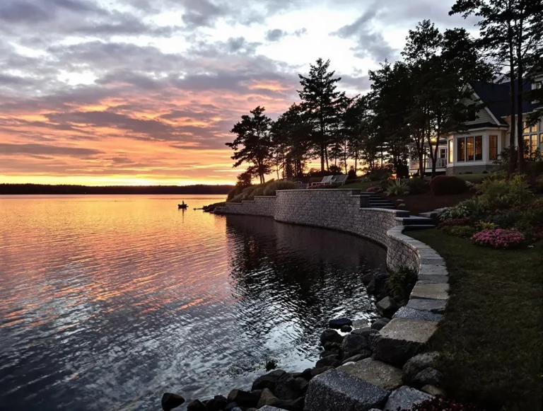 Lakefront Cottage Armour Stone Retaining Wall