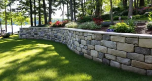 Muskoka Landscapes and Design Armour Stone Retaining Wall