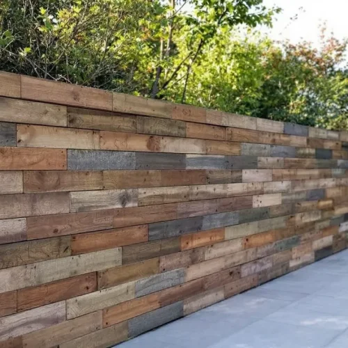 Muskoka Landscapes & Design Premier Natural Wood Retaining Wall Building Example