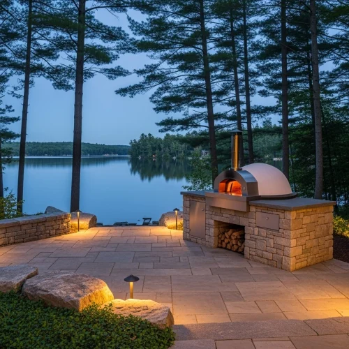 Muskoka Landscapes and Design Pizza Oven with Counter and Metal
