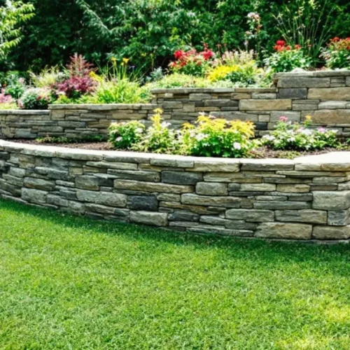 Muskoka Landscapes and Designs Landscaping Services Retaining Wall Garden